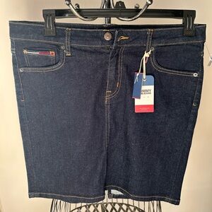 Tommy Hilfiger Dark Blue Denim Mini Skirt